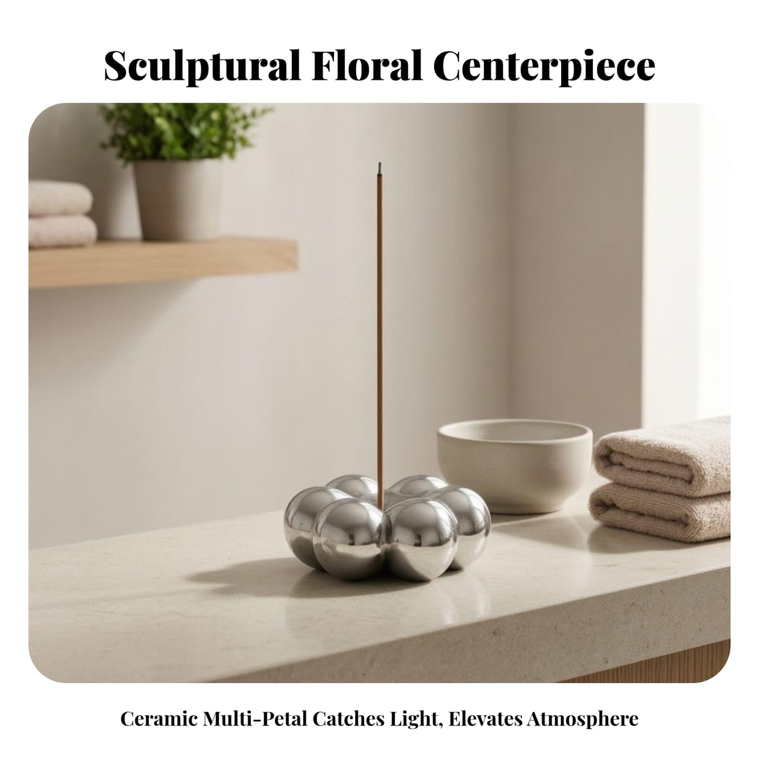 Minimalist Ceramic Incense Holder Sculptural Tabletop Incense